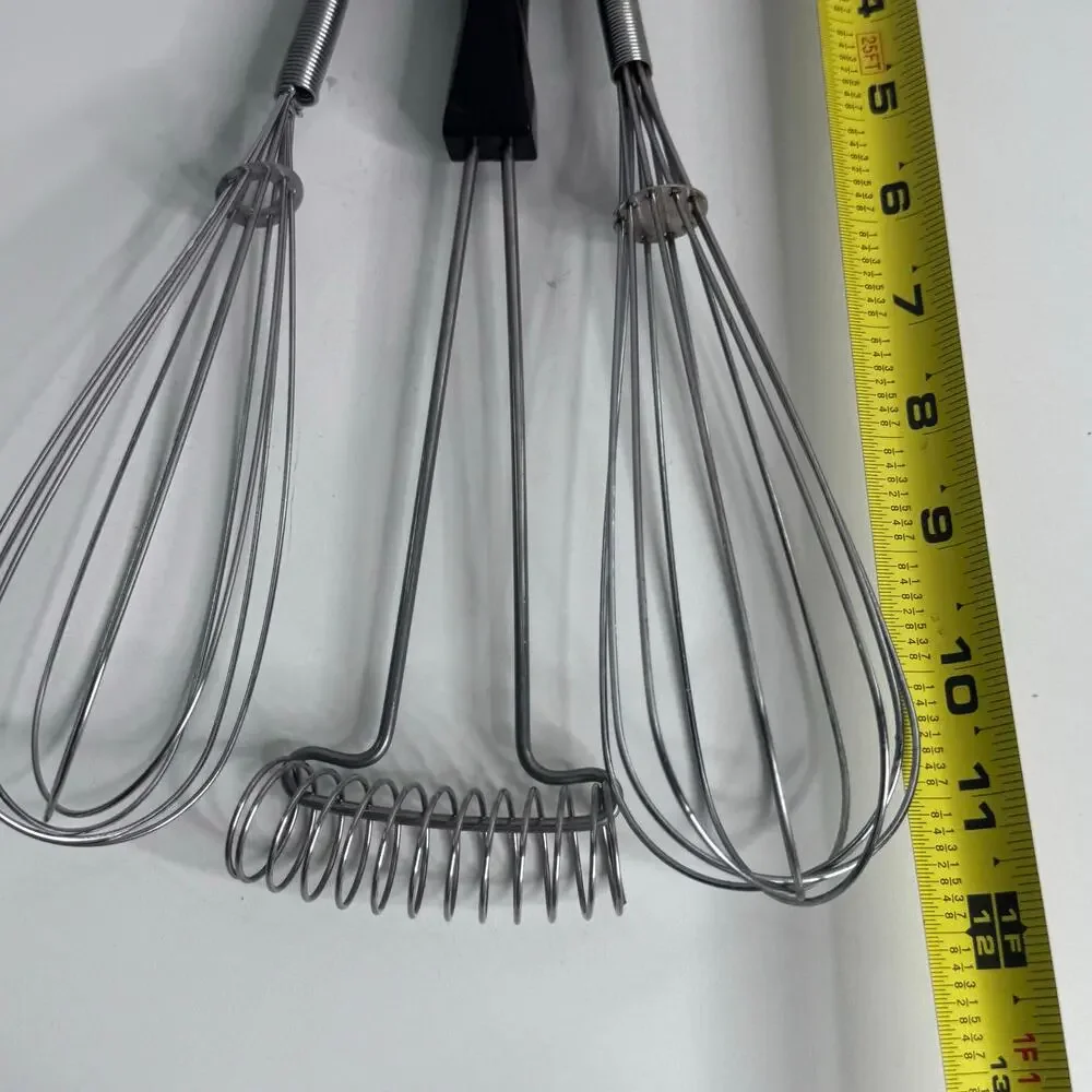 Vintage Whisk Cutco Coil Whisk Ecko Whisk Unbranded Whisk Set 3